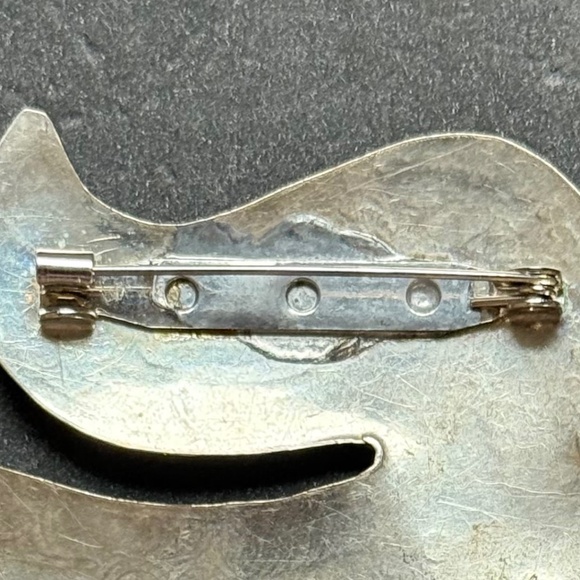 HANDMADE ARTISAN Brooch Bohemian Angel Silver Beads Hearts Stars - Picture 3 of 5